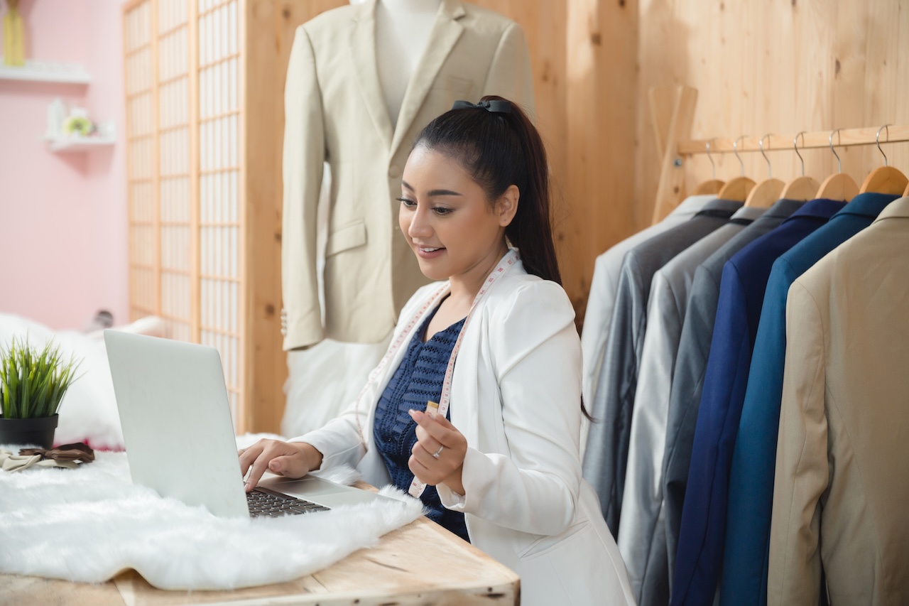 Small business owner at work